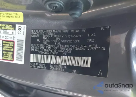 2015 Toyota Sienna Se 8 Passenger from USA, damaged, VIN 5TDXK3DC6FS596817